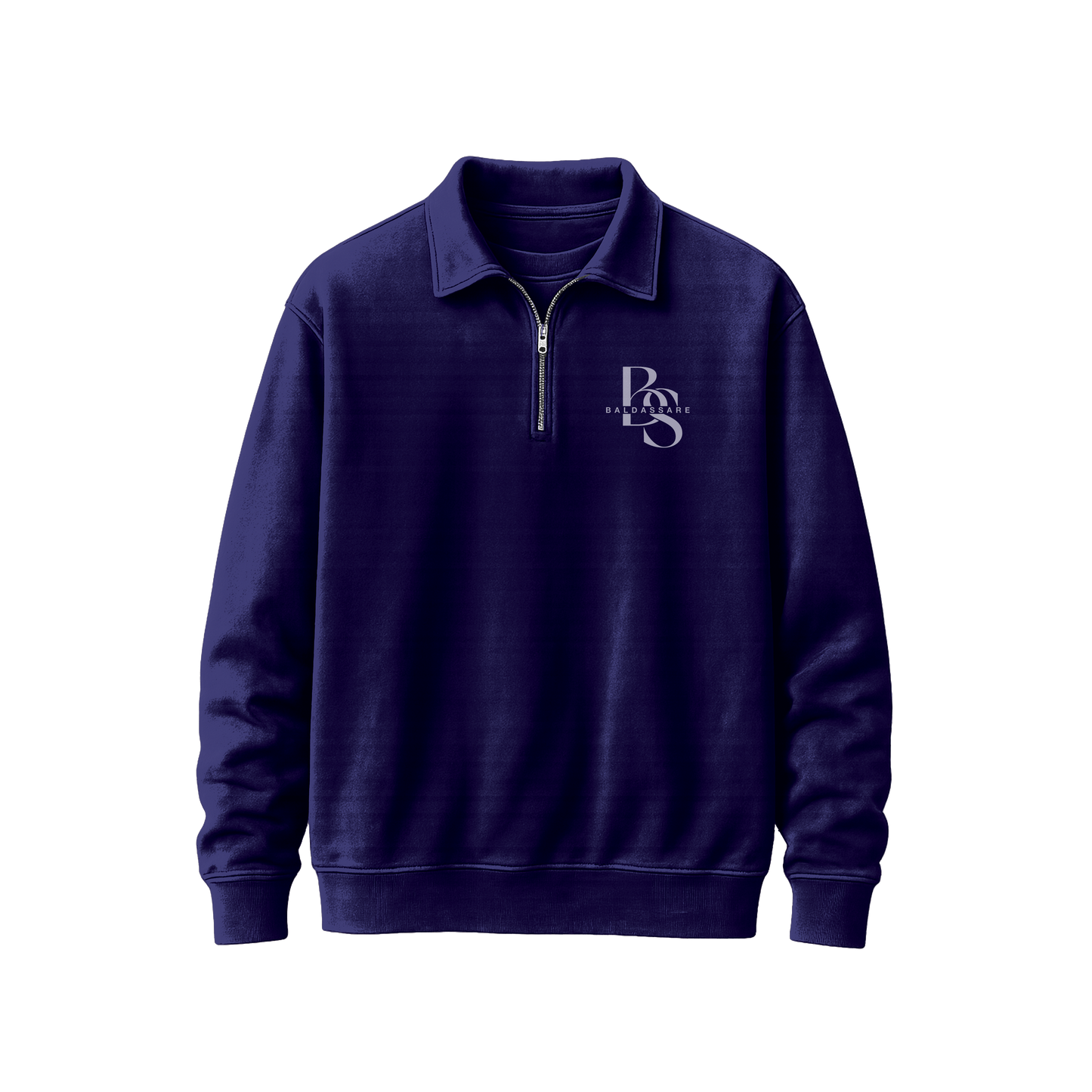 Baldassare Quarter Zip Sweater (Navy Blue)