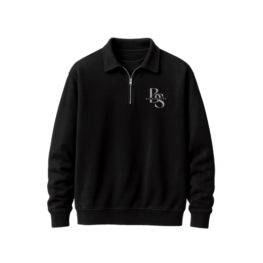 Baldassare Quarter Zip Sweater (Black)